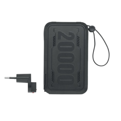 20.000 mAh powerbank met geïntegreerde stekkers en kabels